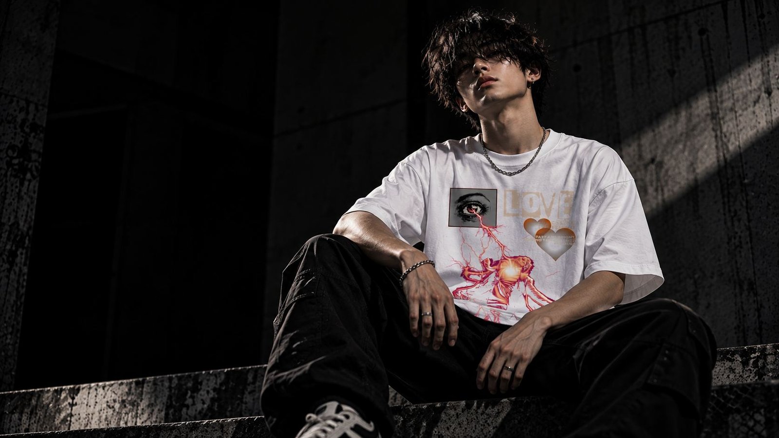 Model wearing HOP streetwear